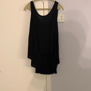 Baggy black free people tank